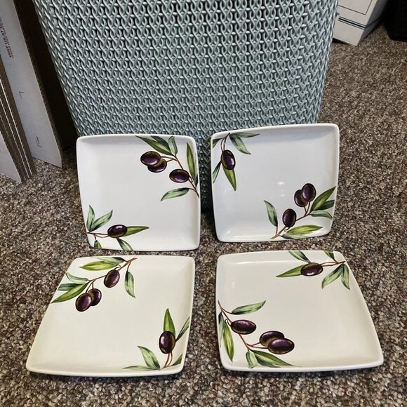 The Cellar Bread & Butter Plates, Olives - Set of 4 - Picture 1 of 4